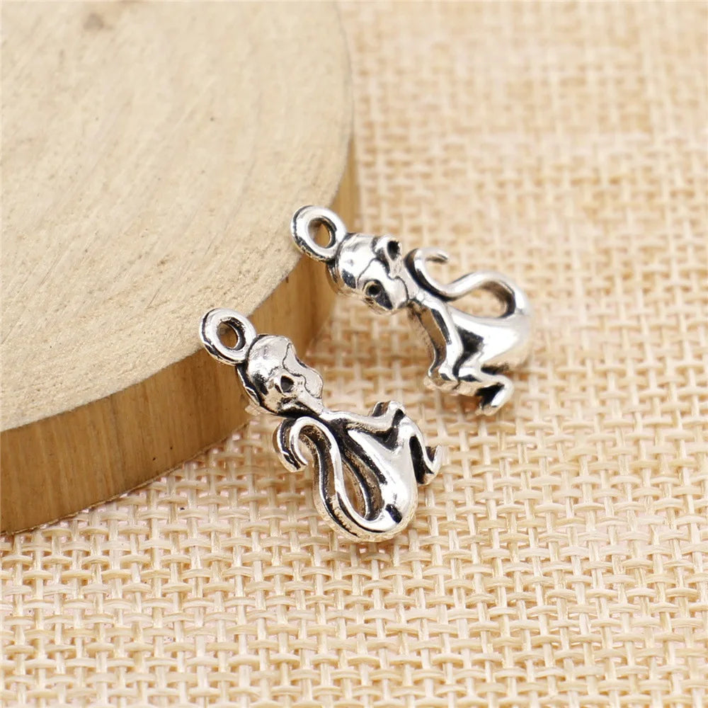 20x10mm 1.5g Multicolor Zinc Alloy Monkey Charm Pendant for DIY Necklace Bracelet Making