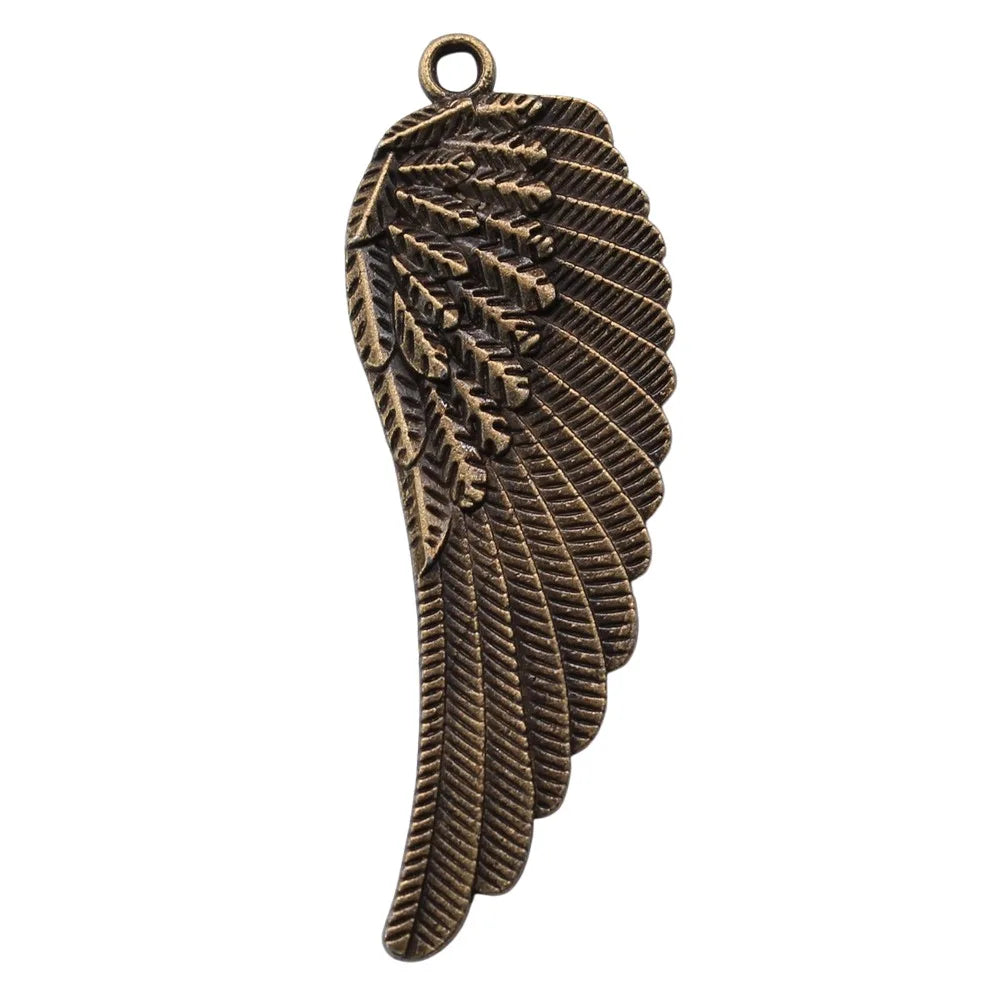 55x19mm 4.4g Multicolor Zinc Alloy Wing Charm Pendant for DIY Necklace Bracelet Jewelry Making