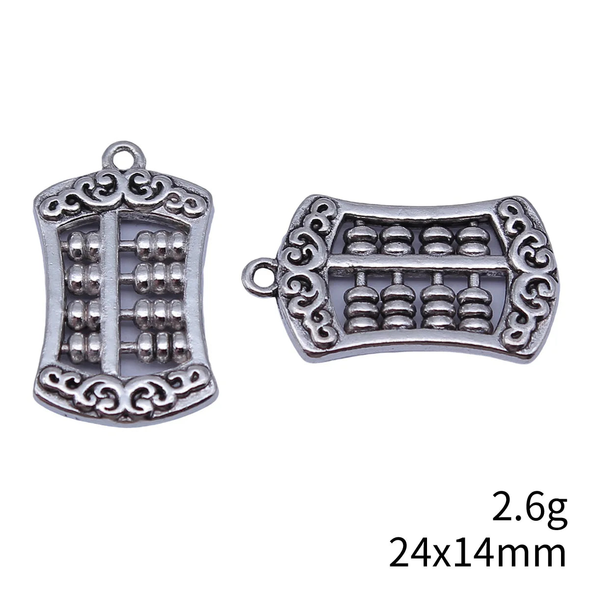 24x14mm 2.6g Multicolor Zinc Alloy Chinese Abacus Charm Pendant for DIY Bracelet Necklace Jewelry Making