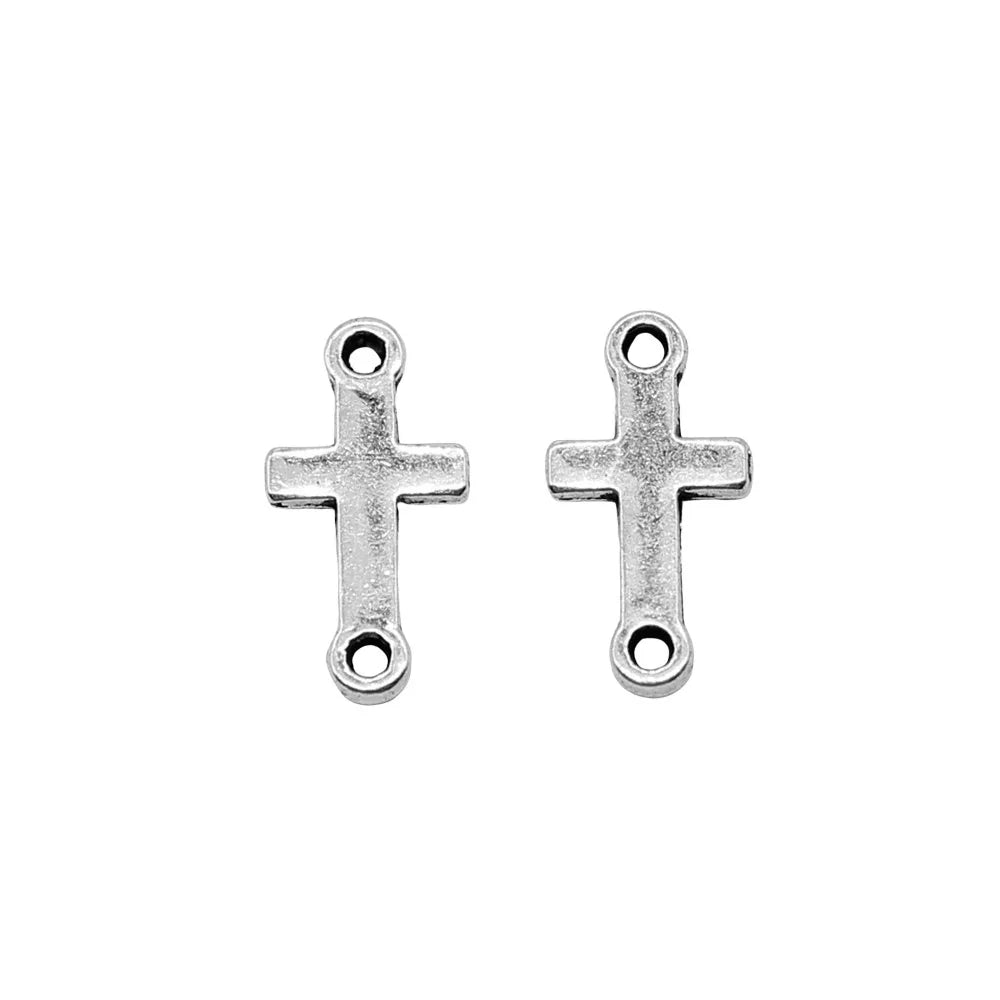 8x15mm 0.5g Multicolor Zinc Alloy Cross Connector Charm for DIY Bracelet Necklace Jewelry Making