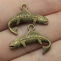 24x18mm 1.9g Multicolor Zinc Alloy Fish Charm Pendant for Ocean Theme Necklace Bracelet DIY Making