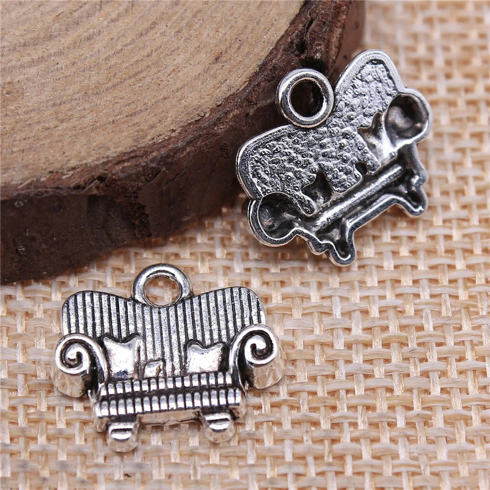 17x14mm 1.3g Multicolor Zinc Alloy Sofa Charm Pendant for DIY Home Theme Jewelry Making