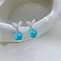 Vacation Style Zircon Micro Pave Copper Glass Fishtail Waterdrop Drop Earrings