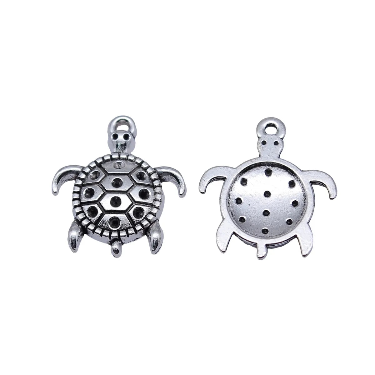 20x17mm 1.4g Antique Silver Zinc Alloy Sea Turtle Charm Pendant for Necklace Bracelet DIY Jewelry