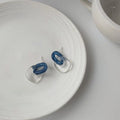 Korean Japanese Style Transparent Acetate Acrylic Geometric Ring Drop Earrings With Silver Plated Pins