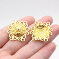 29x27mm 3.3g Multicolor Zinc Alloy Four Hole Connector Charm for Body Chain Waist Chain DIY Jewelry Making