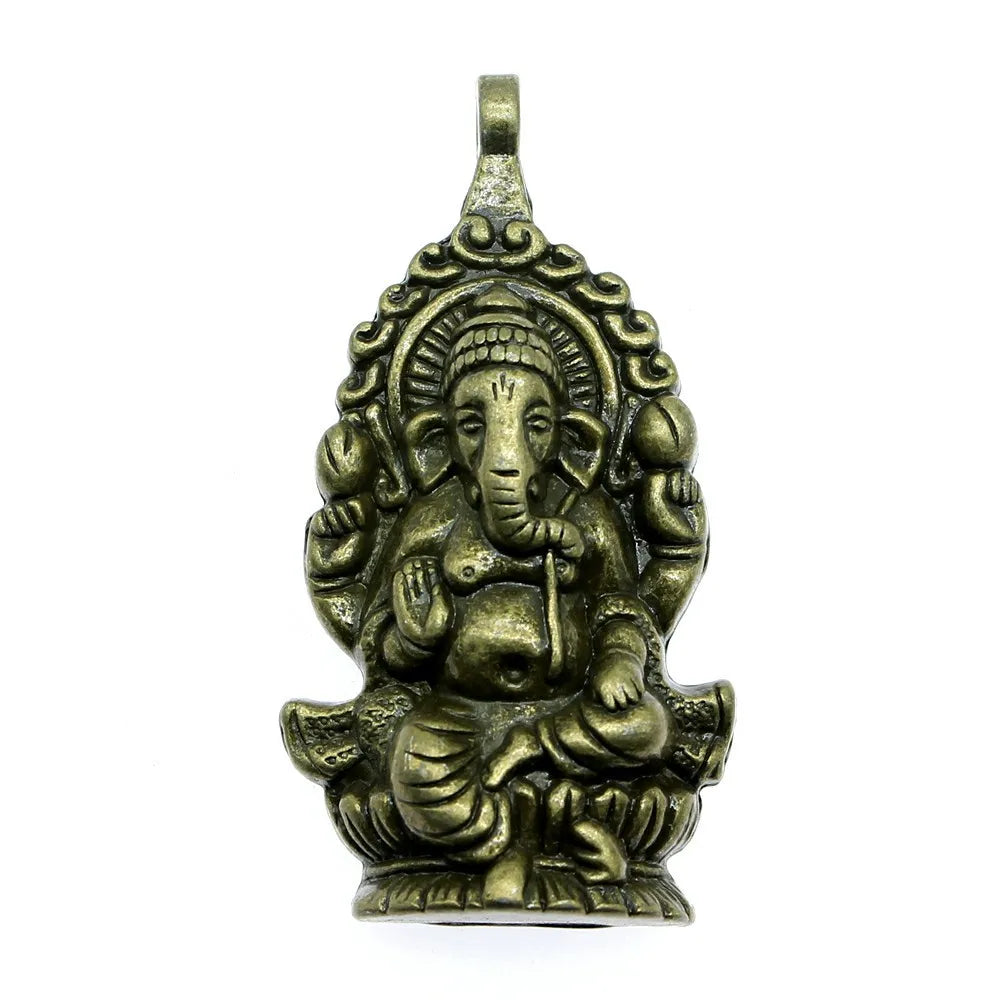 62x32mm 15.6g Zinc Alloy Elephant God Charm Pendant for DIY Necklace Bracelet Jewelry Making