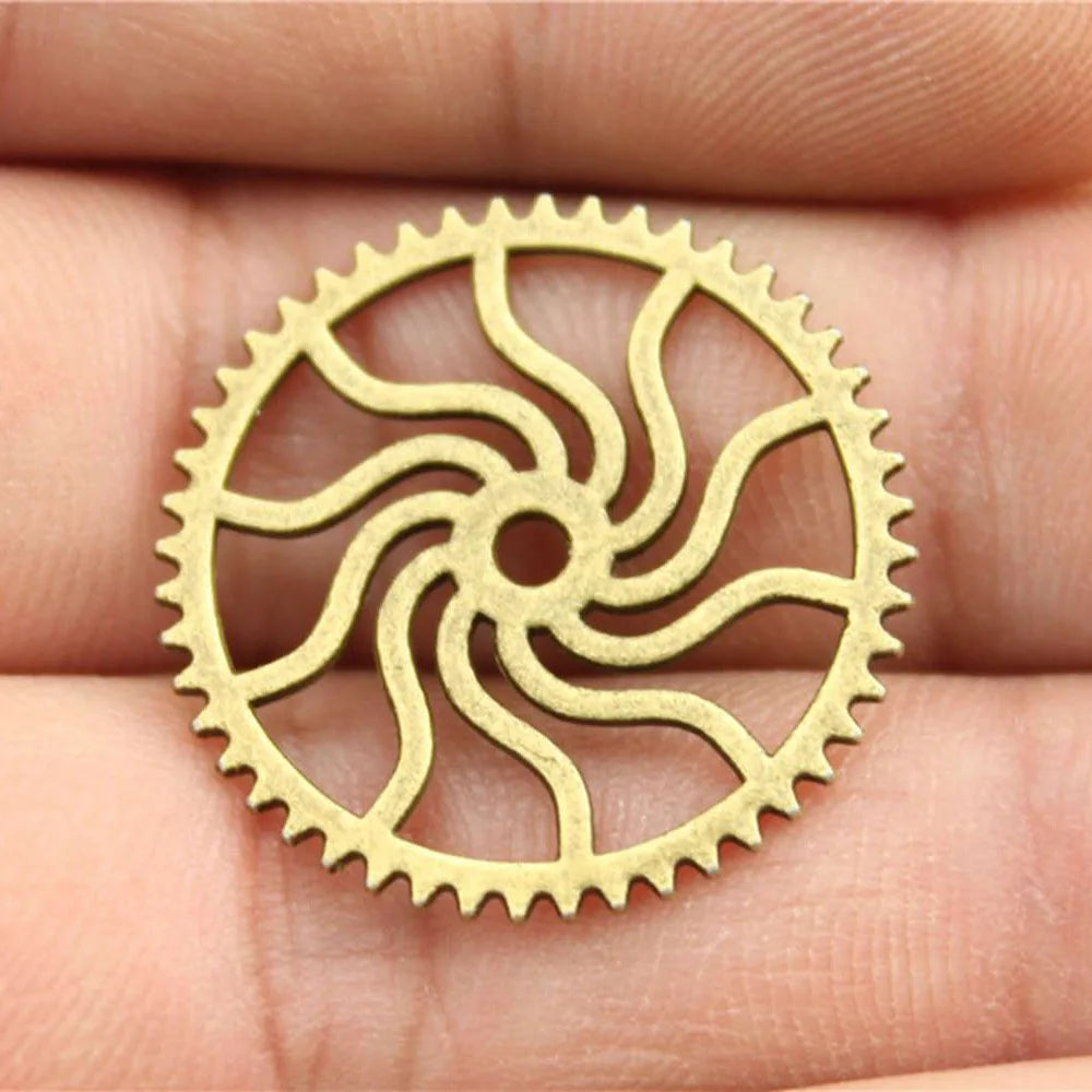 25mm 1.6g Multicolor Zinc Alloy Gear Charm Pendant for DIY Steampunk Necklace Bracelet Making