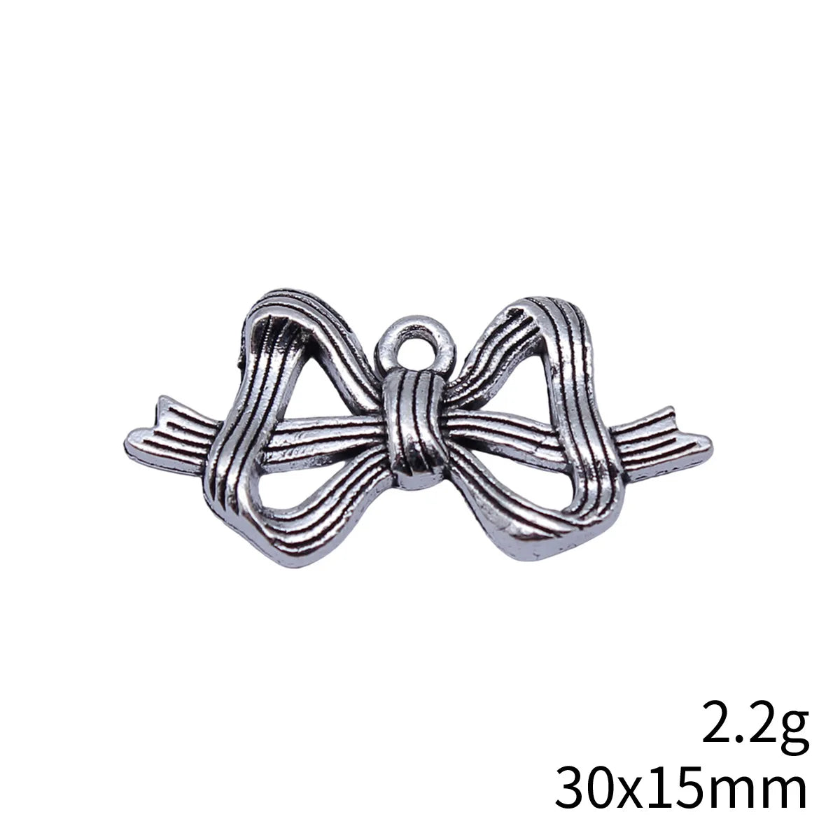 30x15mm 2.2g Antique Silver Zinc Alloy Bowknot Butterfly Charm Pendant for DIY Necklace Bracelet Making