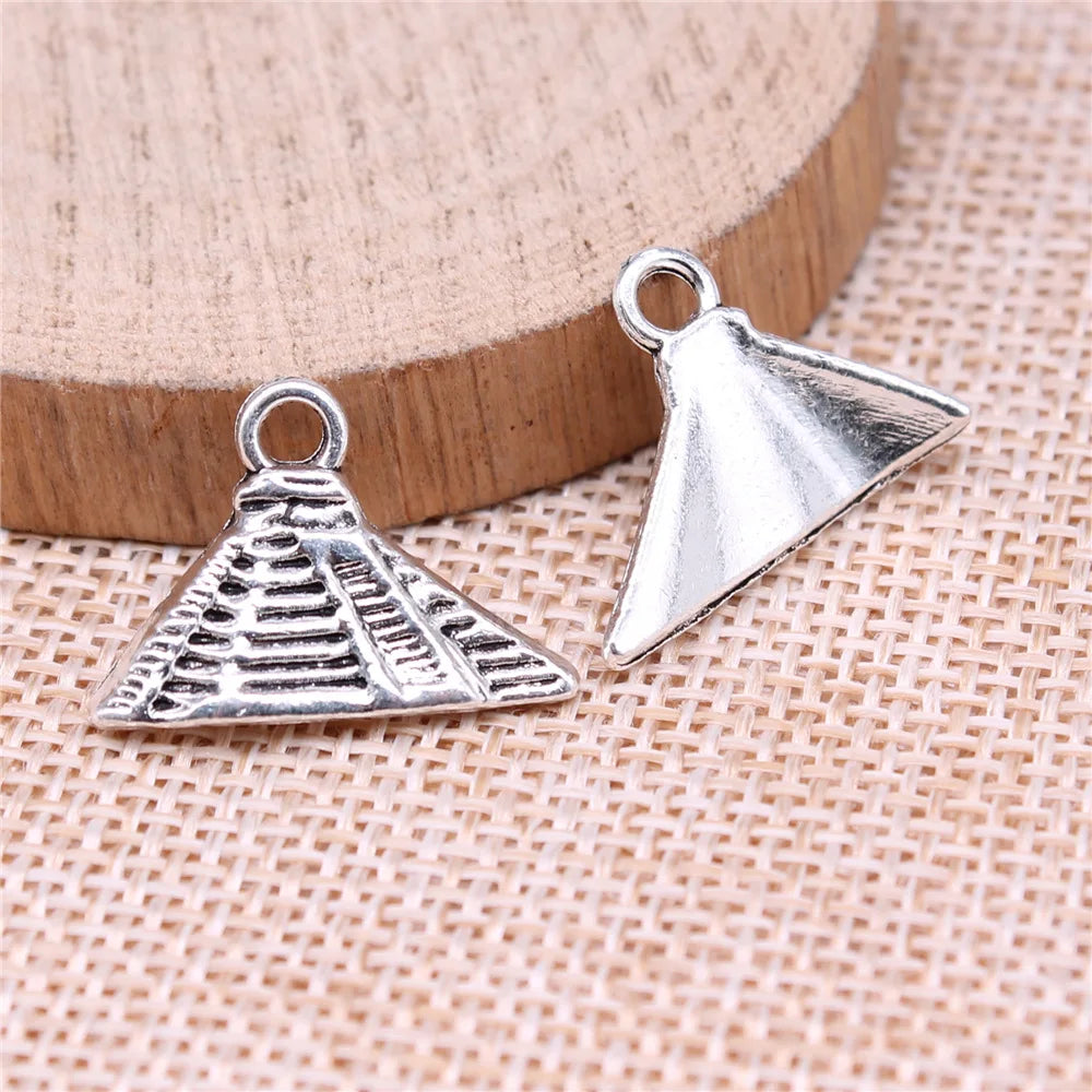 21x15mm 1.5g Multicolor Zinc Alloy Tower Charm Pendant for DIY Necklace Bracelet Making