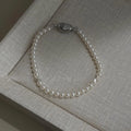 Light Luxury Glass Pearl Bracelet Simple Round Pearl Geometric Hand Jewelry