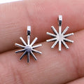 10x13mm 0.4g Multicolor Zinc Alloy Snowflake Charm Pendant for DIY Christmas Jewelry Making