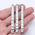 63x6mm 3.4g Multicolor Zinc Alloy Hammered Long Bar Wind Chime Pendant Findings for DIY Jewelry Making