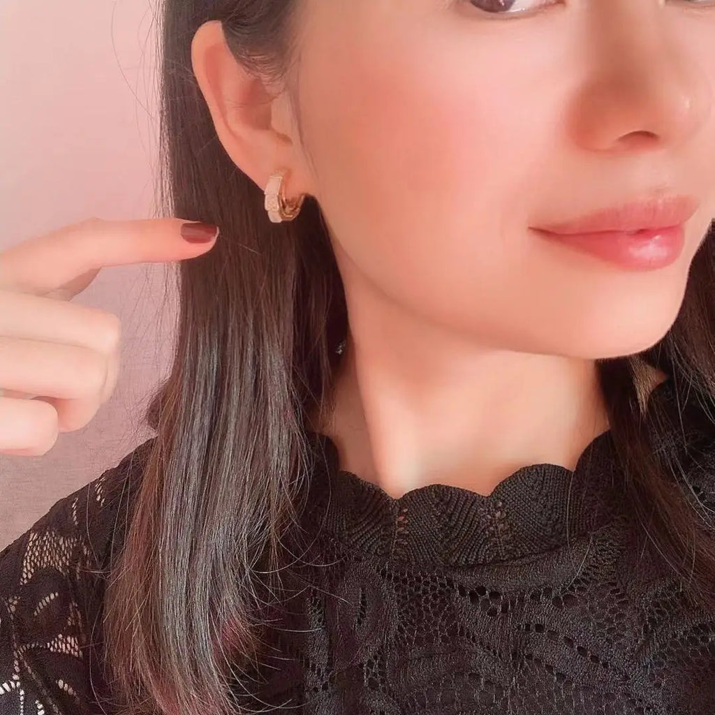 Vintage Spiral Cat Eye Stone Zircon Gold Hoop Stud & Clip On No Piercing Elegant Huggie Earrings