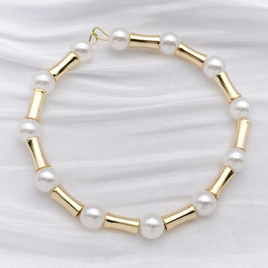 Copper Alloy 18K Gold Plated Bamboo Joint Spacer Bead for Bracelet Necklace Jewelry Making