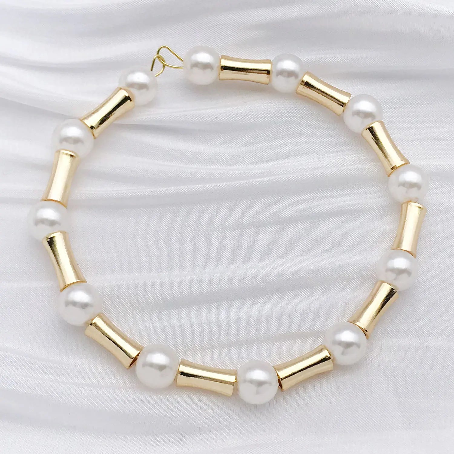 Copper Alloy 18K Gold Plated Bamboo Joint Spacer Bead for Bracelet Necklace Jewelry Making