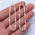 60x14mm 1.7g KC Gold Zinc Alloy Long Geometric Earring Charms for DIY Earrings Jewelry Making