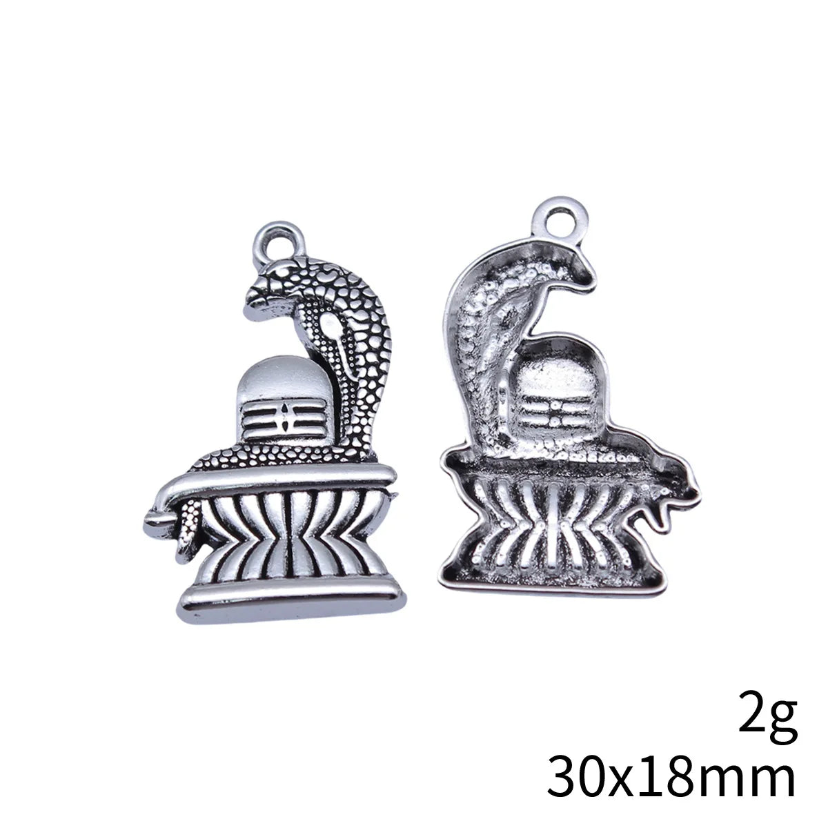 30x18mm 2g Antique Silver Zinc Alloy Ancient Egyptian Pharaoh Snake Pharaoh Head Charm Pendant for DIY Jewelry