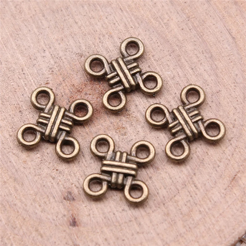 12mm 0.65g Multicolor Zinc Alloy Chinese Knot Connector Charm for DIY Bracelet Necklace Jewelry Making