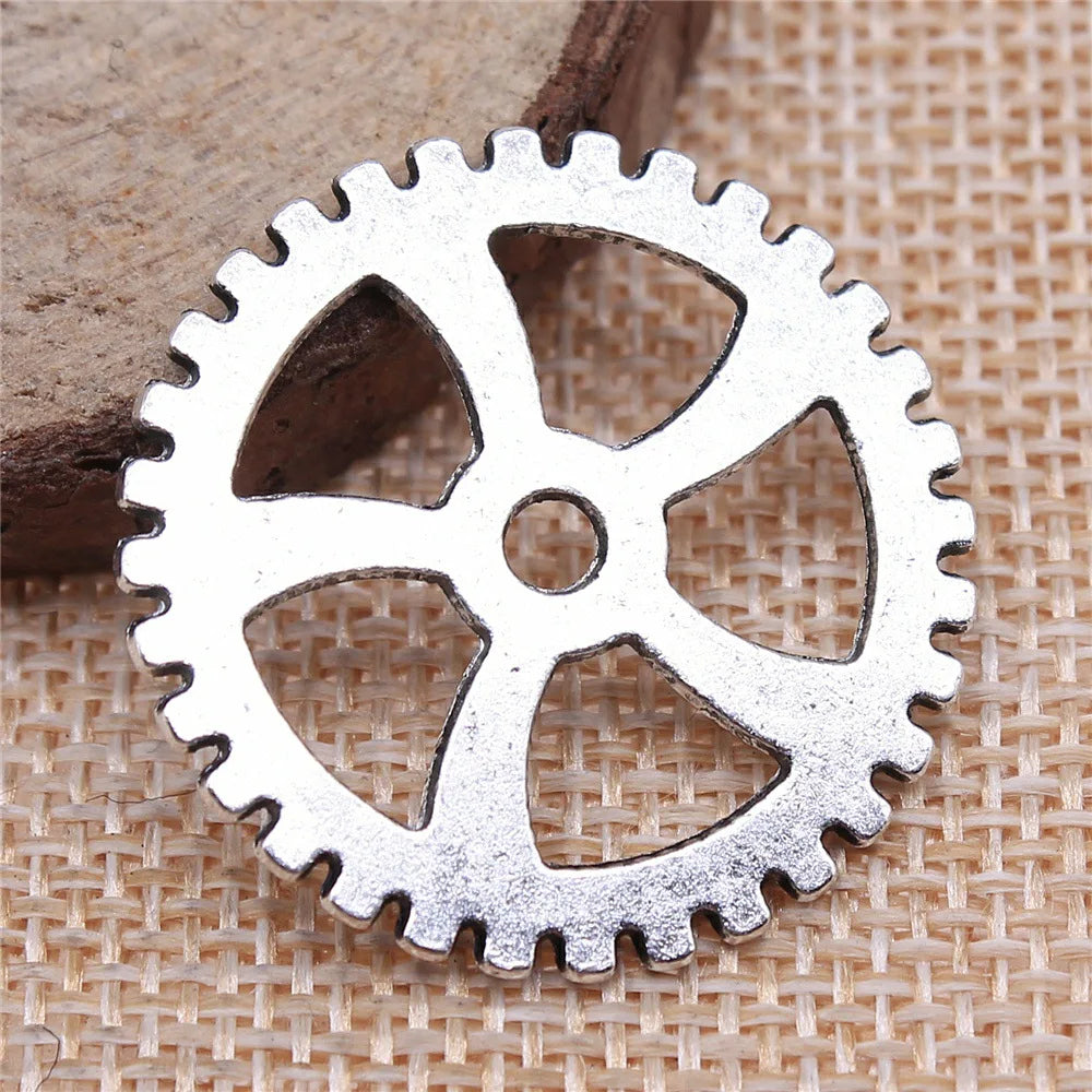 31mm 3.1g Multicolor Zinc Alloy Gear Charm Pendant for DIY Steampunk Necklace Bracelet Jewelry