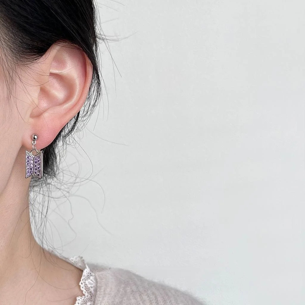 Style Copper Hexagon Drop Earrings With Micro Pave Zircon Geometric Niche Design