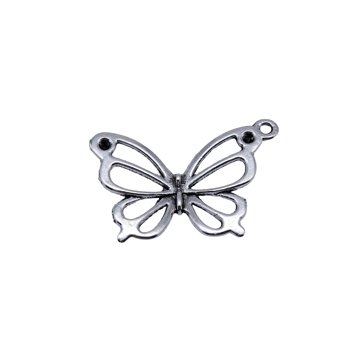 27x18mm 1.4g Antique Silver Zinc Alloy Butterfly Charm Pendant for DIY Necklace Bracelet Jewelry Making