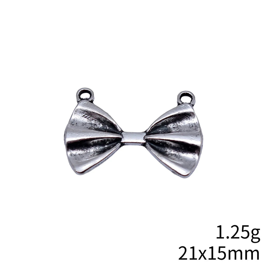 21x15mm 1.25g Multicolor Zinc Alloy Bow Tie Charm Pendant for DIY Necklace Bracelet Jewelry Making