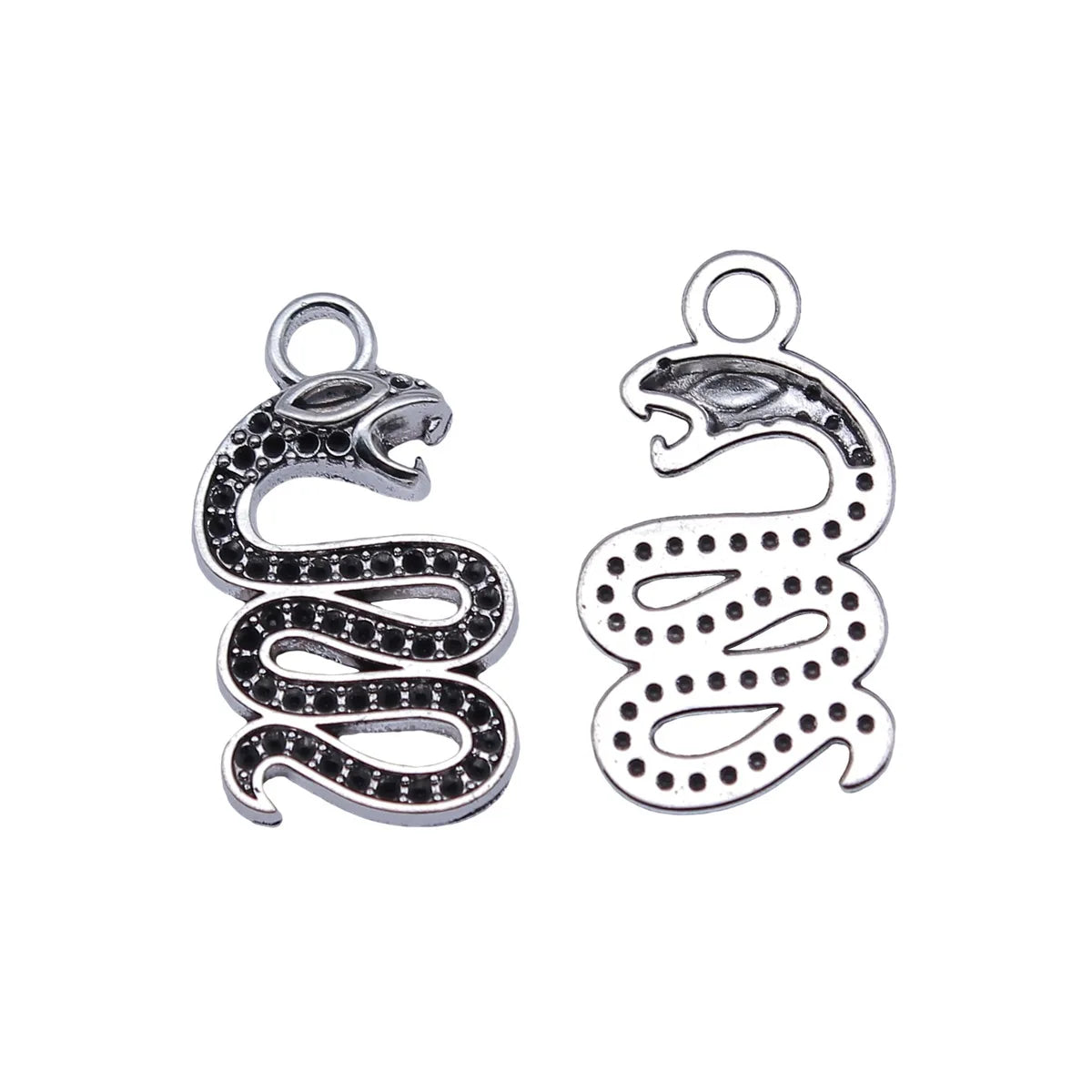 27x15mm 2.2g Antique Silver Zinc Alloy Cobra Charm Pendant for DIY Necklace Bracelet Jewelry Making