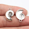 24x15mm 1.8g Antique Silver Zinc Alloy Conch Shell Charm Pendant for DIY Beach Jewelry Making