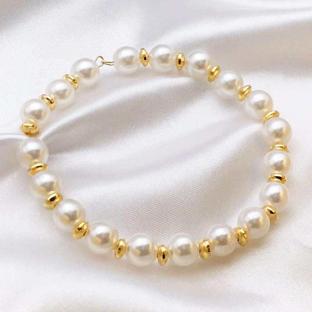 5mm 18K Gold Plated Copper Alloy Abacus Flying Saucer Spacer Beads for DIY Bracelet