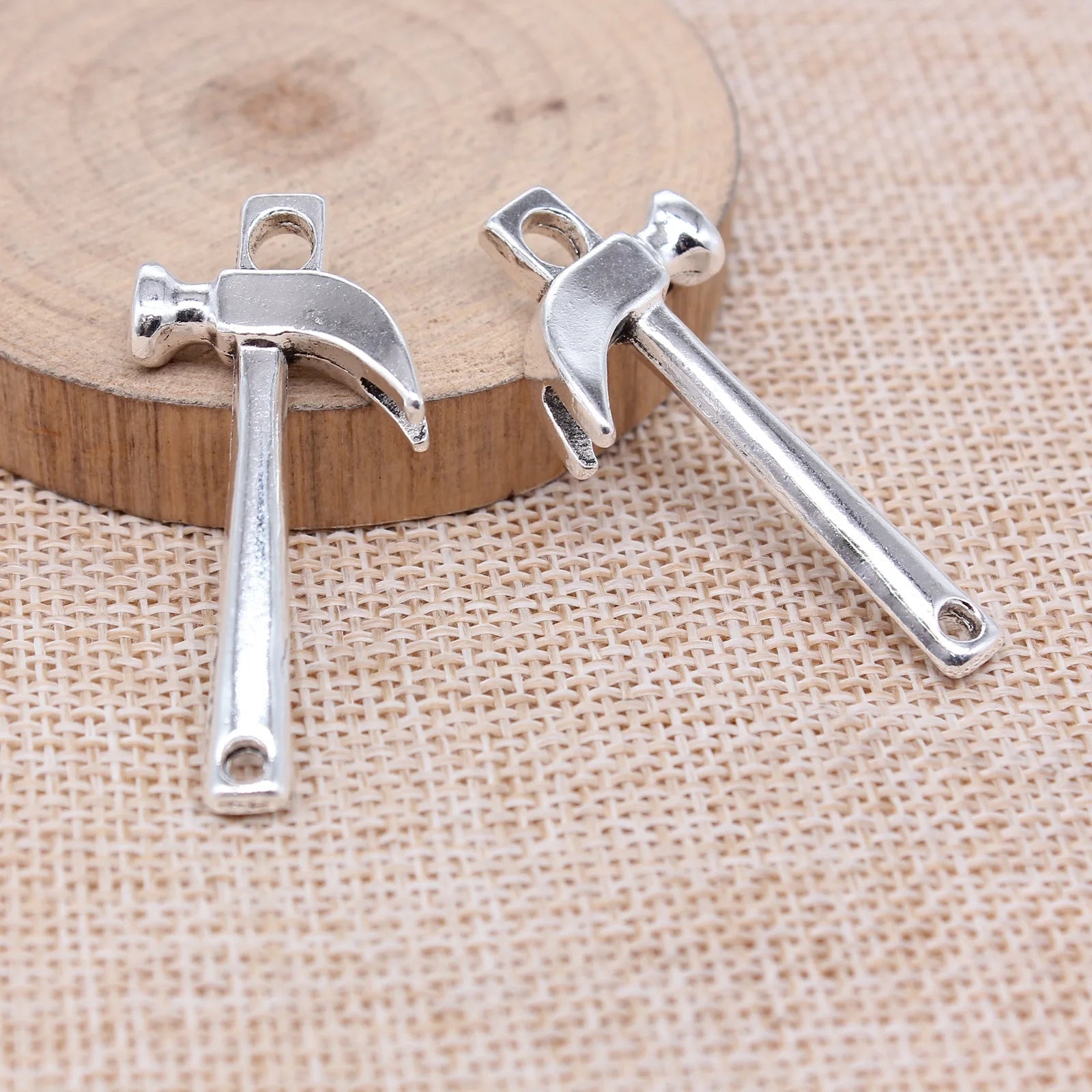 44x20mm 5.5g Antique Silver Zinc Alloy Hammer Tool Charm Pendant for DIY Necklace Bracelet Making