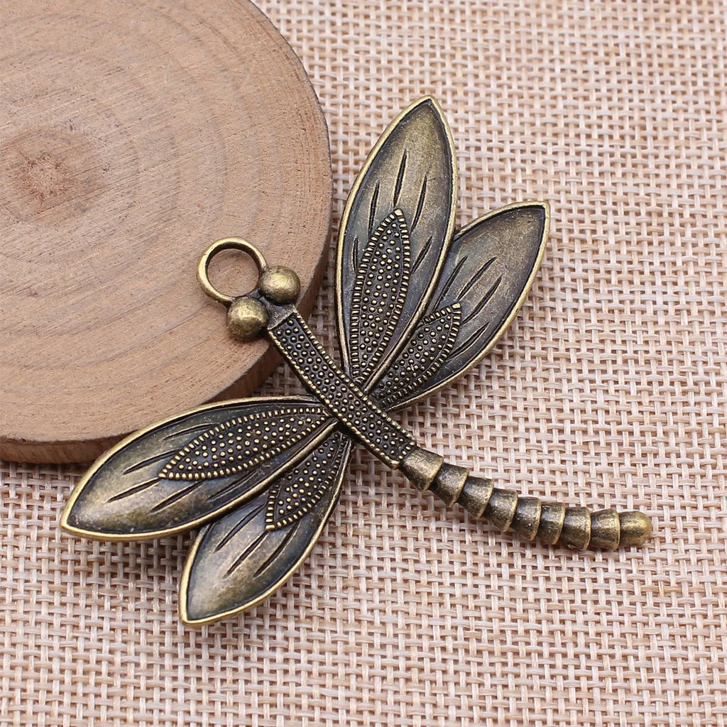 67x59mm 9.4g Multicolor Zinc Alloy Dragonfly Charm Pendant for DIY Necklace Bracelet Jewelry Making