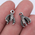 15x9mm 1.4g Antique Silver Zinc Alloy Eagle Claw Charm Pendant for Necklace Bracelet Making