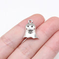 17x14mm 1.3g Antique Silver Zinc Alloy Halloween Ghost Charm Pendant for DIY Earring Bracelet Necklace