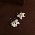 Natural Freshwater Pearl Drop Earrings Handmade Irregular Charm Vintage Style Jewelry
