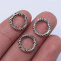 13x13mm 0.65g Antique silver zinc alloy Round Ring charm pendant for DIY necklace bracelet making