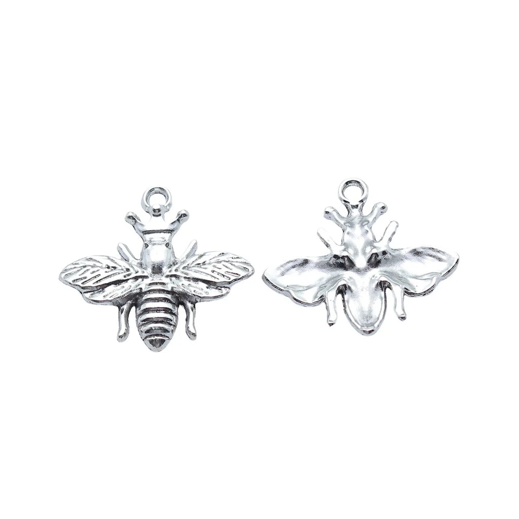 25x24mm 2g Multicolor Zinc Alloy Crown Bee Charm Pendant for DIY Necklace Bracelet Jewelry