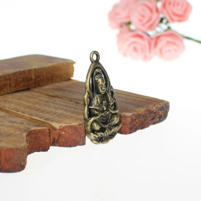 36x18MM Antique Silver Zinc Alloy Charm Pendant for DIY Necklace Bracelet Jewelry Making