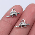 16x9mm 0.7g Antique Silver Zinc Alloy Dinosaur Charm Pendant for DIY Animal Theme Jewelry Making