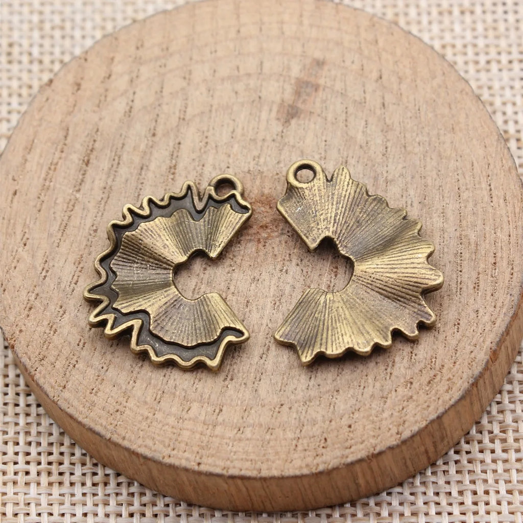 26x19mm 2.3g Multicolor Zinc Alloy Wrinkle Earring Charms Pendant for DIY Earrings Jewelry Making