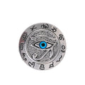 Vintage Egyptian Eye Of Horus Alloy Enamel Brooch, Punk Pharaoh Symbol Lapel Pin Suit Accessory Gift