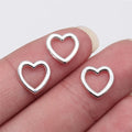 10x9mm 0.24g Antique Silver Zinc Alloy Hollow Heart charm pendant for DIY bracelet necklace making