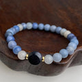 Natural Stone Blue Aventurine Bracelet New Chinese Geometric Handmade Ethnic Style Jewelry For Women