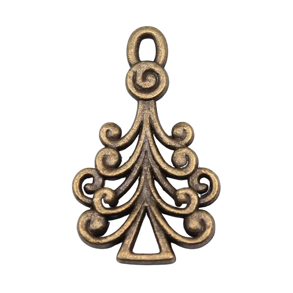 23x14mm 1.2g Multicolor Zinc Alloy Tree Charm Pendant for DIY Necklace Bracelet Jewelry Making
