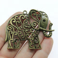 60x50mm 12.5g Multicolor Zinc Alloy Elephant Charm Pendant for DIY Bracelet Necklace Jewelry Making