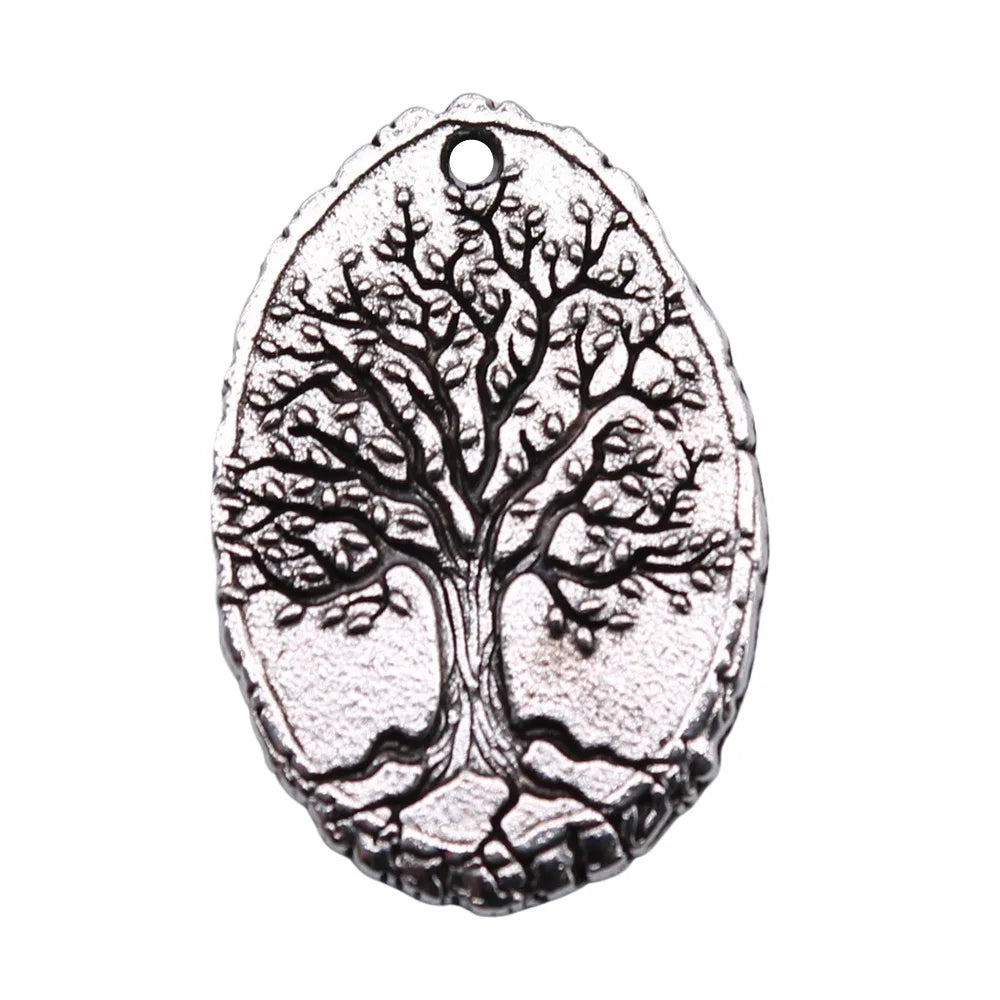 26x17mm 2.89g Multicolor Zinc Alloy Tree of Life Charm Pendant for DIY Bracelet Necklace Making