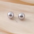 Elegant Large Light Purple Pearl Spiral Alloy Stud & Clip On No Piercing Statement Earrings