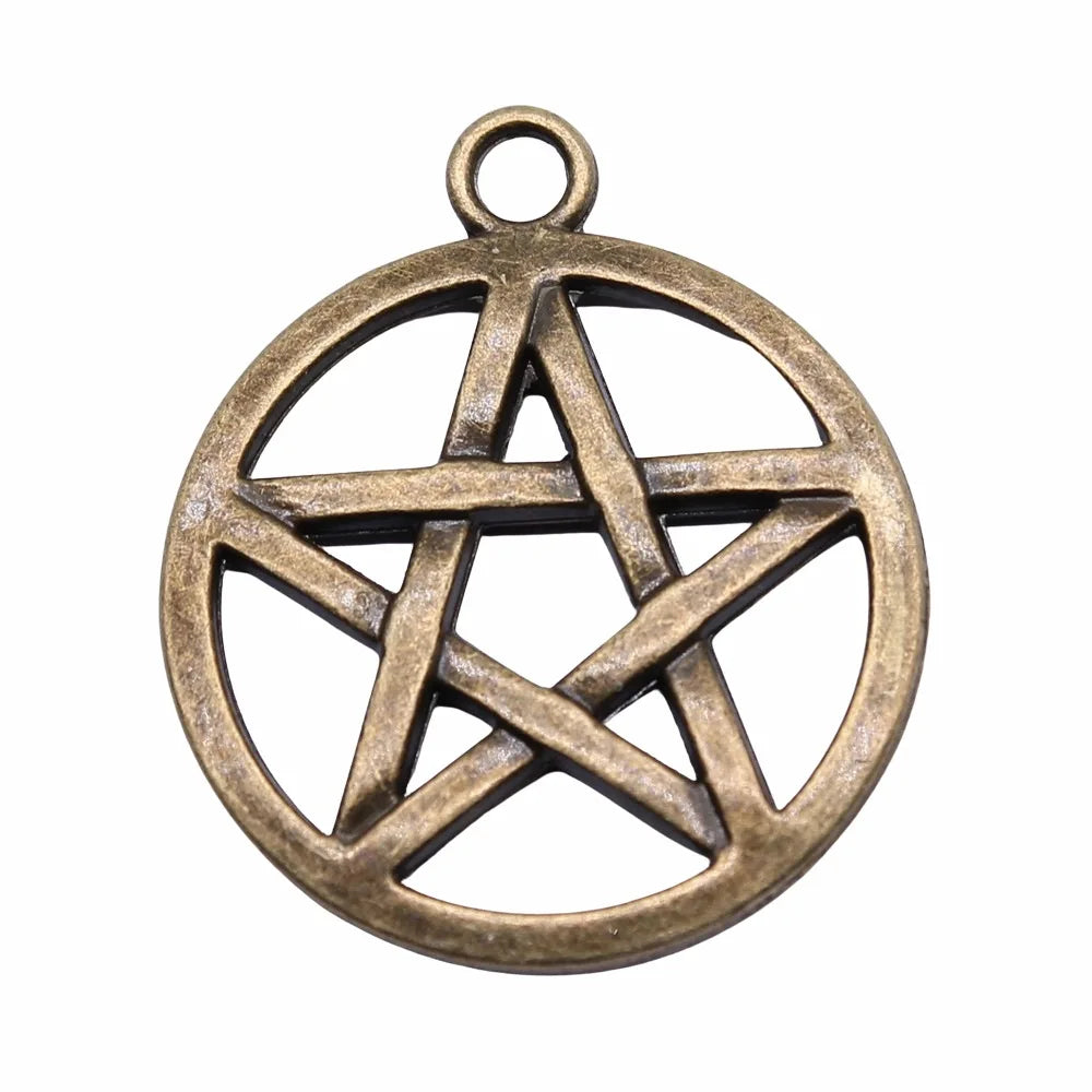 25mm 4.1g Zinc Alloy Five Point Star Charm Pendant for Necklace Bracelet Earring DIY Jewelry