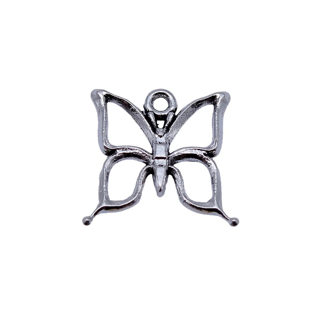 17x16mm 0.86g Antique Silver Zinc Alloy Butterfly Charm Pendant for DIY Bracelet Jewelry Making