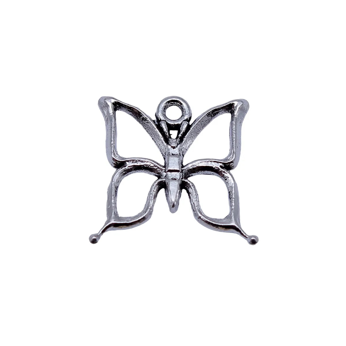 17x16mm 0.86g Antique Silver Zinc Alloy Butterfly Charm Pendant for DIY Bracelet Jewelry Making